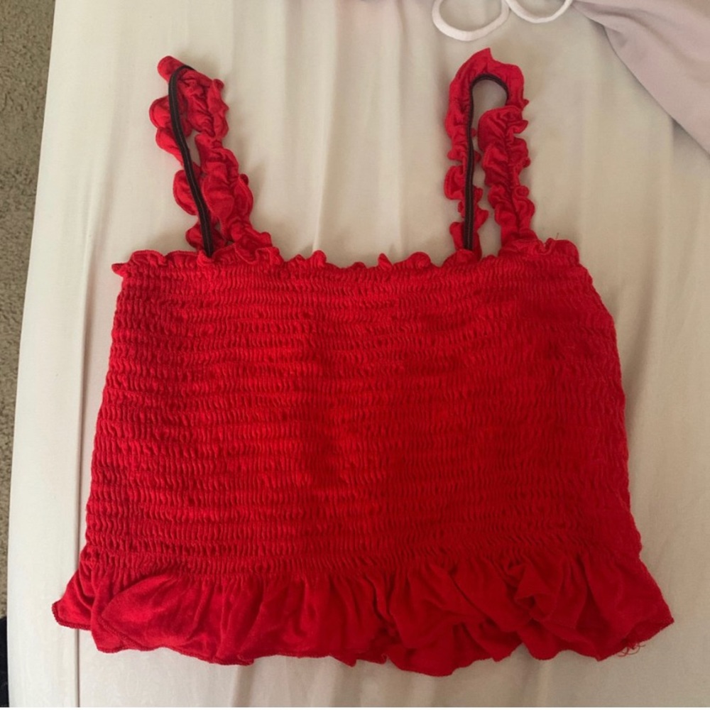cute red crop top